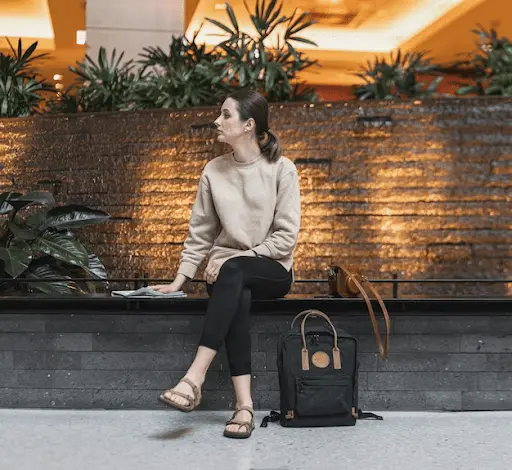 Comfortable shoes for long haul flight