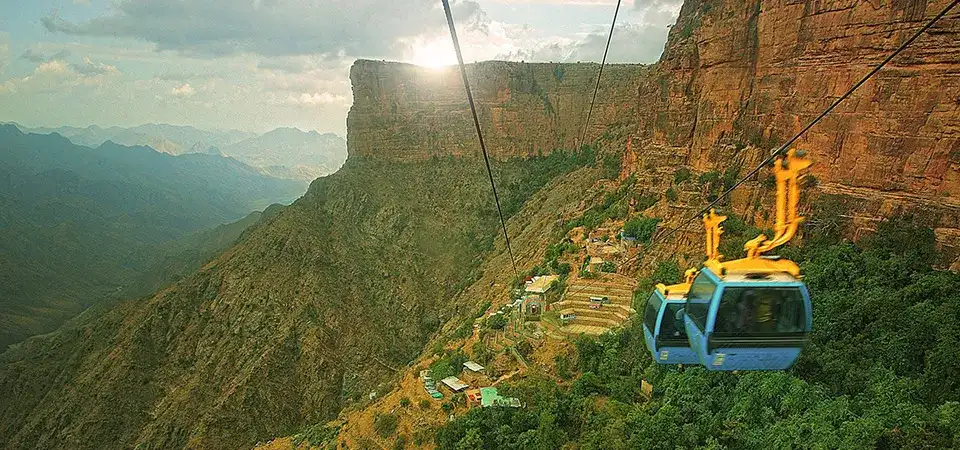 Cable Car in Asir Region in July